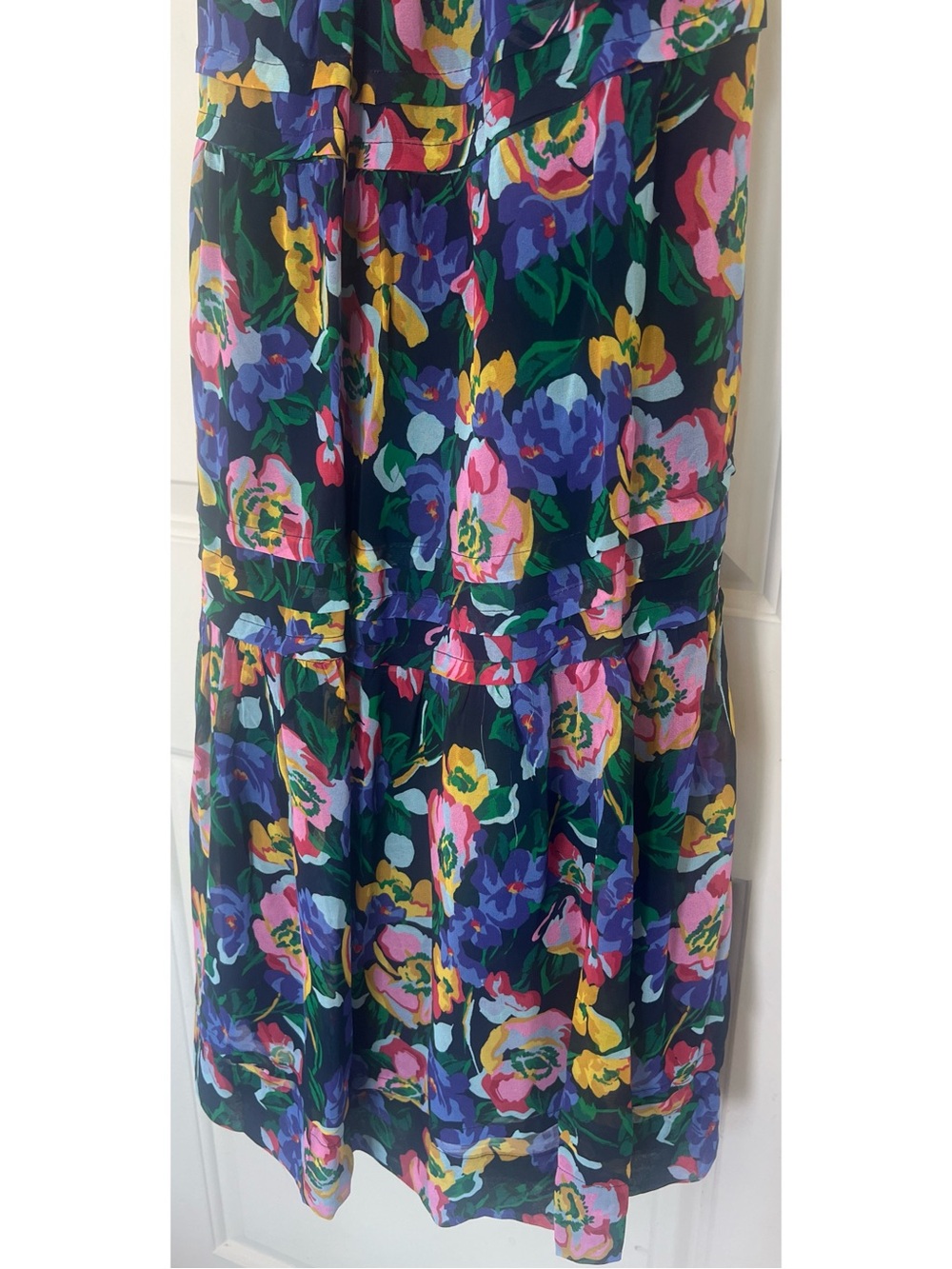 Anthropologie Somerset Floral Strapless Tiered Maxi Dress - Picture 5 of 8